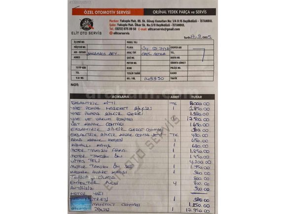 TRİGER BAKIMI YENİ ORJİNAL 157 BİN KM DE
