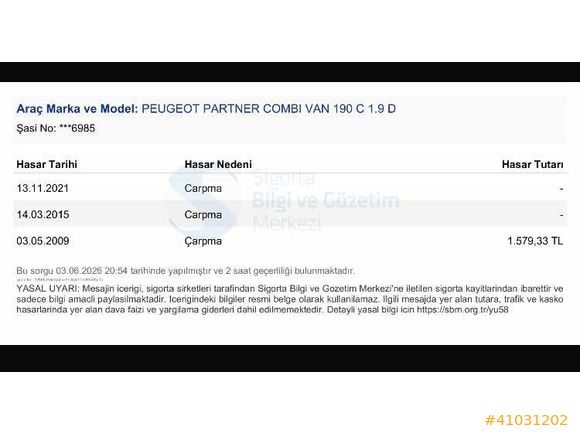 *PARTNER/2005/307.000KM/*TÜM KARTLARA TAKSİT İMKANİ