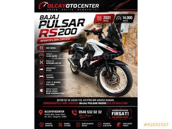 BAJAJ PULSAR RS 200 TERTEMİZ