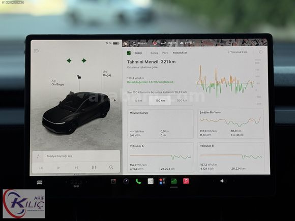 2025 TESLA Y PREMİUM/RWD /JUNİPER /ARKA EKRAN/O.PLT HATASIZ