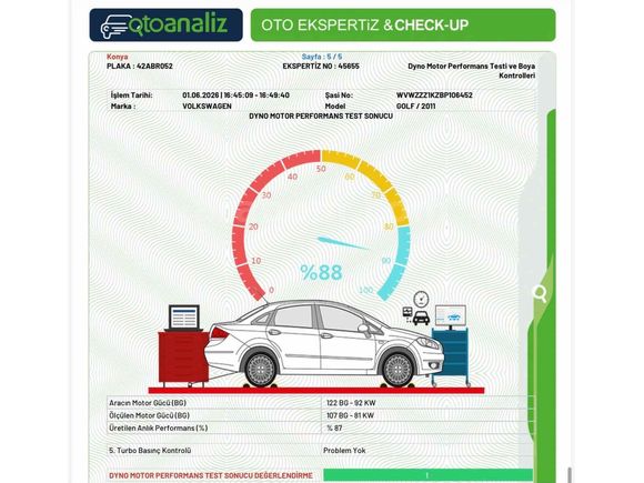 Galeriden Volkswagen Golf 1.4 TSi Highline 2011 Model Konya