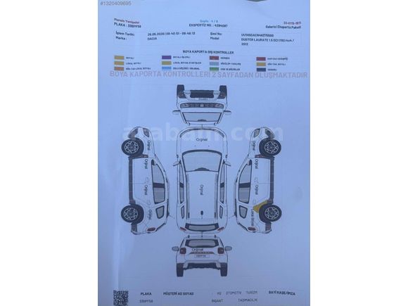 2012 DUSTER 4*4 HATASIZ BOYASIZ 143 BİN KM DE