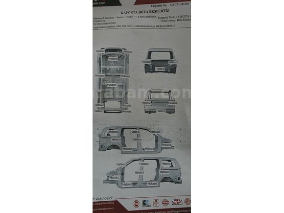Sahibinden Dacia Dokker 1.6 SCE Eco-G Ambiance 2020 Model