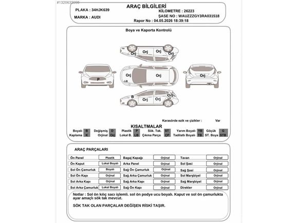 AUDİ A3 SPORTBACK 26 BİNDE İLK SAHİBİNDEN