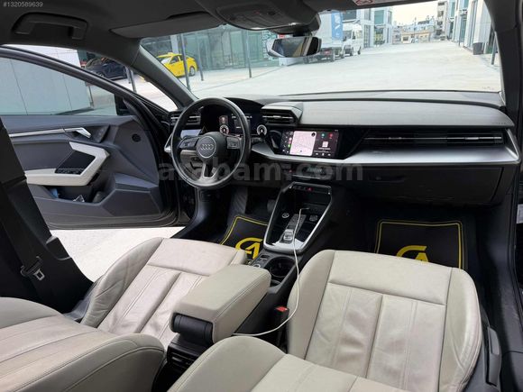 AUDİ A3-2022-120 BİN KM-35 TFSI-ADVANCED İÇİ BEJ DERİ