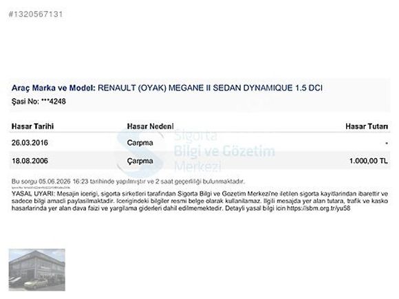 2005 MEGANE 2 1.5 - K.KARTI 12 TAKSİT