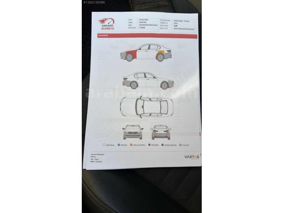2016 VW PASSAT 1.6 TDI HİGHLİNE BOYASIZ HATASIZ