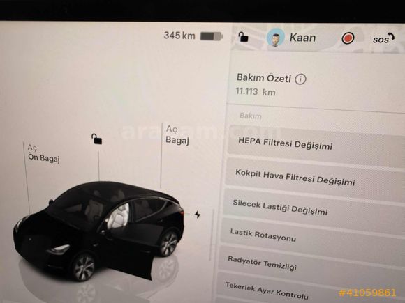 2023 TELSA MODEL Y LONG RANGE LEGACY 4 WD HATASIZ 11 BİNDE