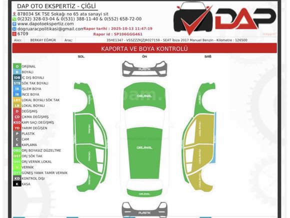 Değişensiz Seat Ibiza 1.0 EcoTSI Style Plus S&S 2017 Yeni Kasa