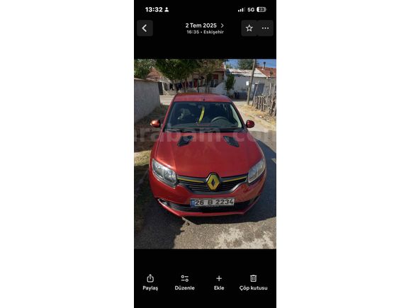Sahibinden Renault Symbol 1.2 Joy 2013 Model 