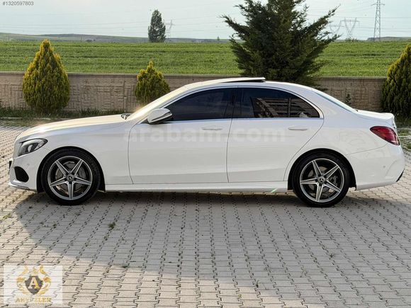 2017 Boyasız 64Km Mercedes C200d Amg İmza Seri Cam Tavan+G.Görüş