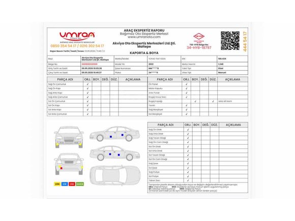 Galeriden Fiat Egea 1.3 Multijet Easy 2022 Model Yozgat