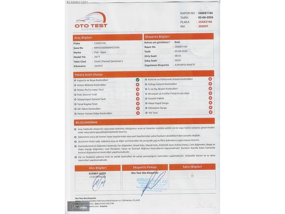 EGE BEY AUTO'DA FİAT EGEA 1.3 MULTİJET EASY