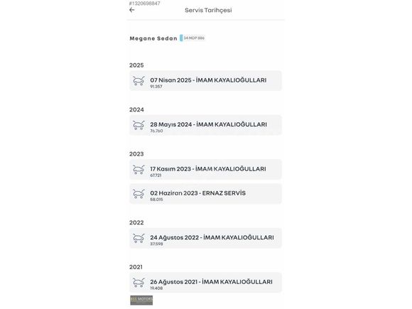 -BSS MOTORS-2020 DİZEL OTOMATİK TOUCH MEGANE 107 BİN KM Y.SERVİS