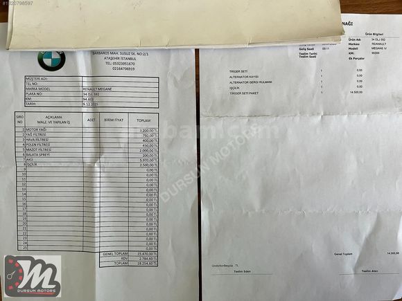 100 BİN KM*DEĞİŞENSİZ*BOYASIZ*KAZASIZ*SERVİS BAKIMLI*ELDEN SENET