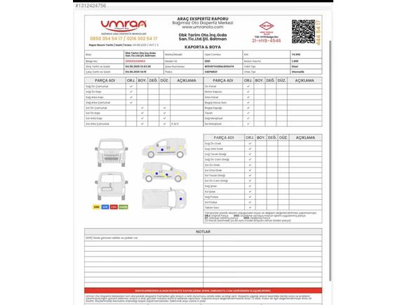 Sahibinden Opel Combo 1.5 CDTI Edition 2021 Model 