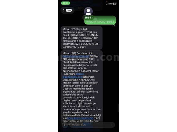 Sahibinden Ford Mondeo 1.5 Ecoboost Titanium 2018 Model 