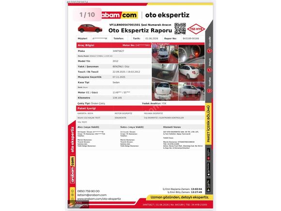 139 BİNDE 2012 1.2 EXPRESSİON 2 BOYA HARİCİ HATASIZ
