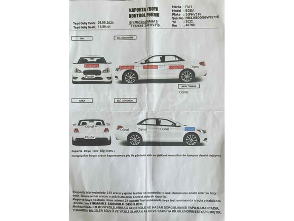 Sahibinden Fiat Egea 1.3 Multijet Easy 2022 Model 