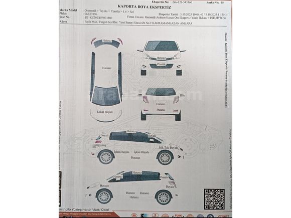 Sahibinden Toyota Corolla 1.6 Sol 2006 Model