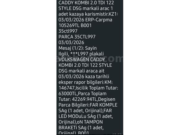 SAHİBİNDEN DEĞİŞENSİZ FUUL ORJˆİNAL SERVİS BAKIMLI