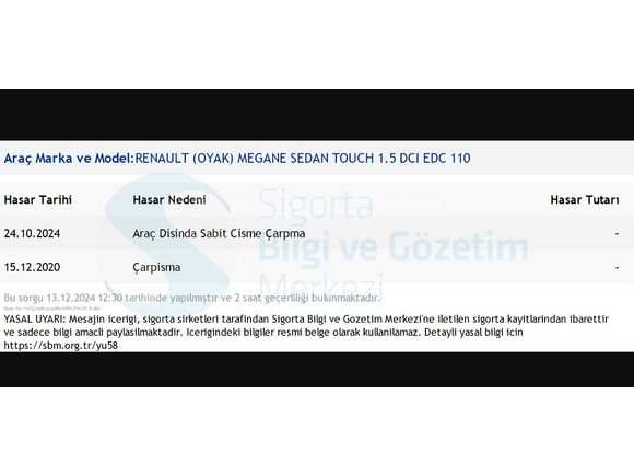Sahibinden Renault Megane 1.5 dCi / Değişensiz