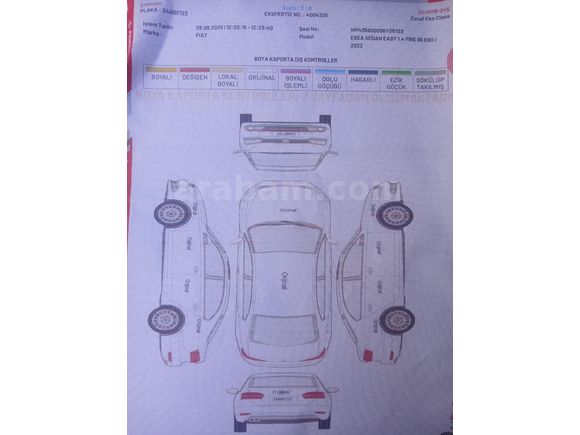 Sahibinden Fiat Egea 1.4 Fire Easy 2022 Model