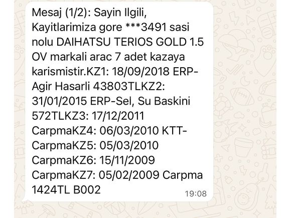 Sahibinden Daihatsu Terios 1.5 Gold 2007 Model 