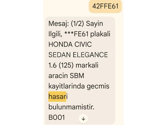 Sahibinden Honda Civic 1.6i VTEC Eco Elegance 2016 Model