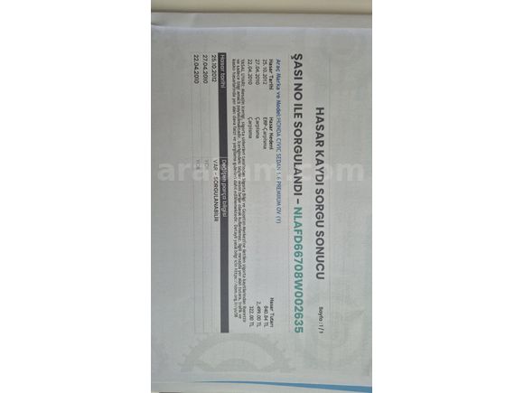 Sahibinden Honda Civic 1.6i VTEC Premium 2009 Model