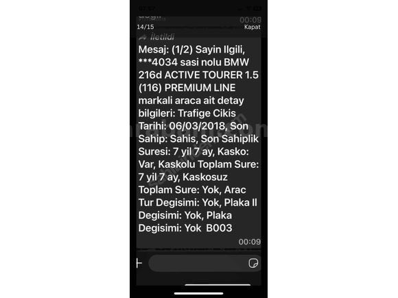 Sahibinden BMW 2 Serisi 216d Active Tourer Premium Line 2017 Model 
