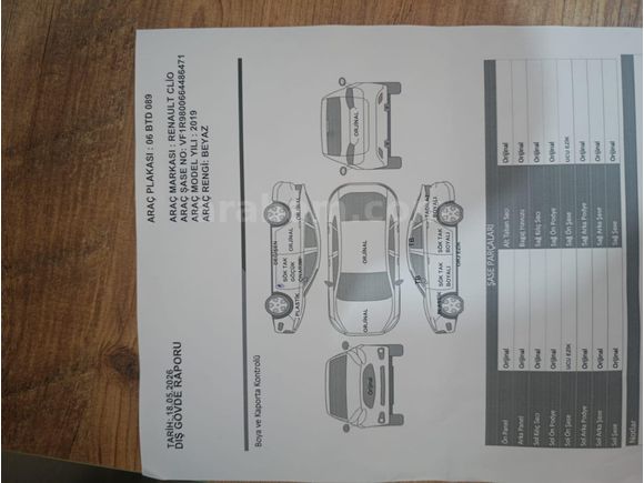 Sahibinden Renault Clio 0.9 TCe Touch 2019 Model
