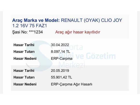 Sahibinden Renault Clio 1.2 Joy 2016 Model 