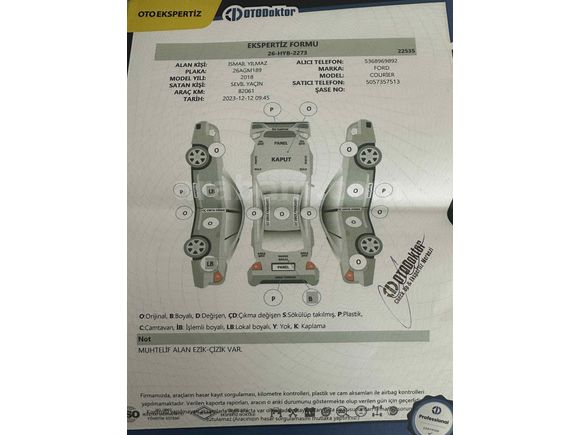 Sahibinden Ford Tourneo Courier 1.5 TDCi Titanium Plus 2018 Model 