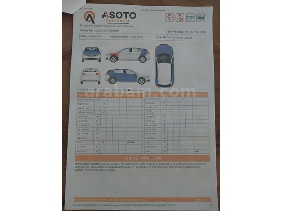 SAHİBİNDEN TOYOTA AURİS 1.6 Active Skypack ACİL SATILIK!!!!