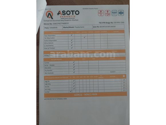 SAHİBİNDEN TOYOTA AURİS 1.6 Active Skypack ACİL SATILIK!!!!