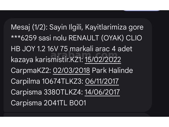 Sahibinden Renault Clio 1.2 Joy 2015 Model 