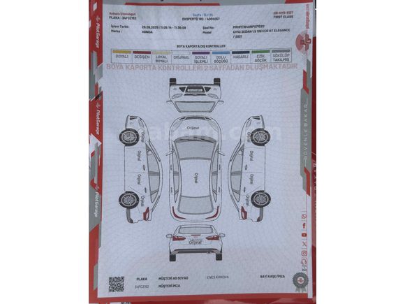 HATASIZ BOYASIZ YENİ KASA CİVİC