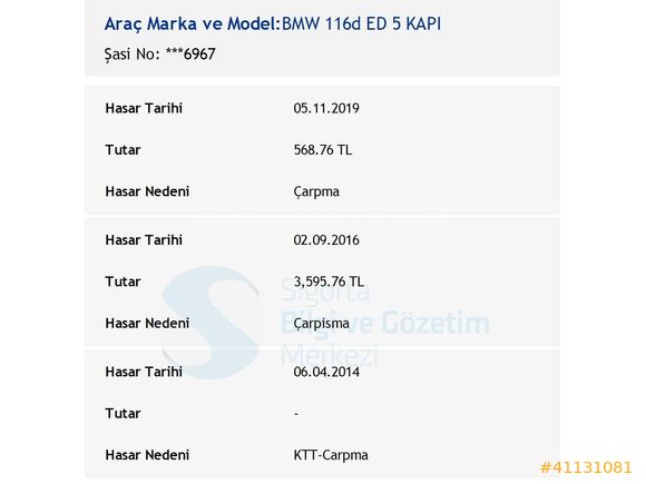 Sahibinden BMW 1.16 D satilk 188.000 km