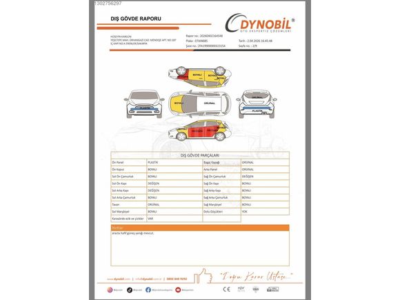 TAVAN ŞASE PODYE BAĞAJ ORJİNAL OTOMATİK