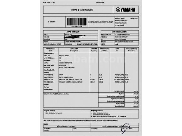Sahibinden Yamaha RayZR 