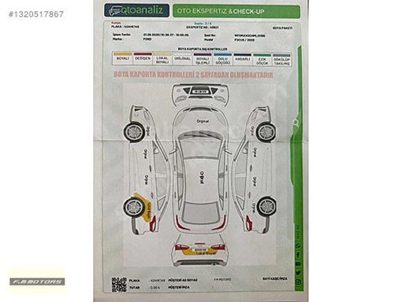 FM MOTORSDAN 2020 FORD FOCUS 1.5 DİZEL OTOMATİK -TİTANİUM- 140KM