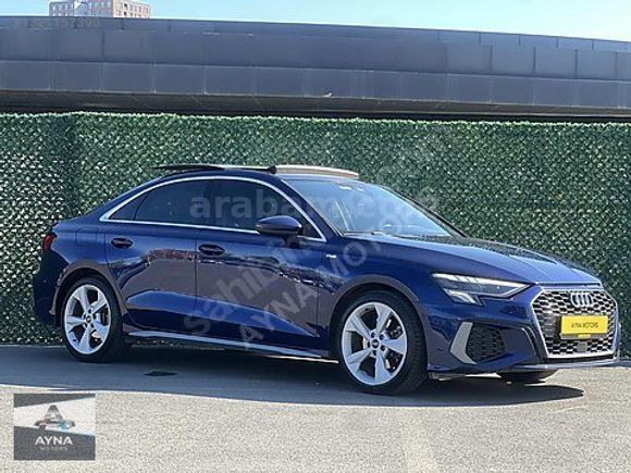 AYNA MOTORS 2021 AUDI A3 SEDAN 35TFSI SLINE HATASIZ CAM TAVAN
