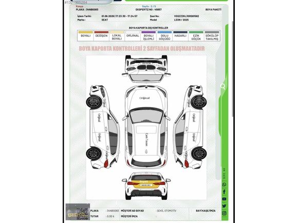 ŞEKİL OTOMOTİV'DEN 2025-1P BOYA LEON FR