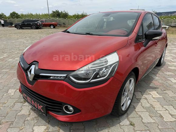 İÇ DIŞ KIRMIZI İLK SAHİBİ 1.5 DCİ 90 HP İCON 2014 CLİO KAZASIZ !