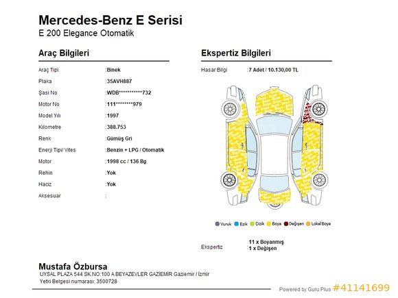 1997 MODEL MERCEDES E200 ELEGANCE