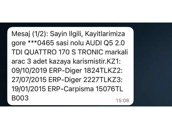 Sahibinden Audi Q5 2.0 TDI Quattro 2012 Model 