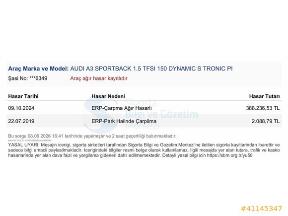 Erk Auto Audi A3 1.5 Tfsi Dynamic 118.000 Km