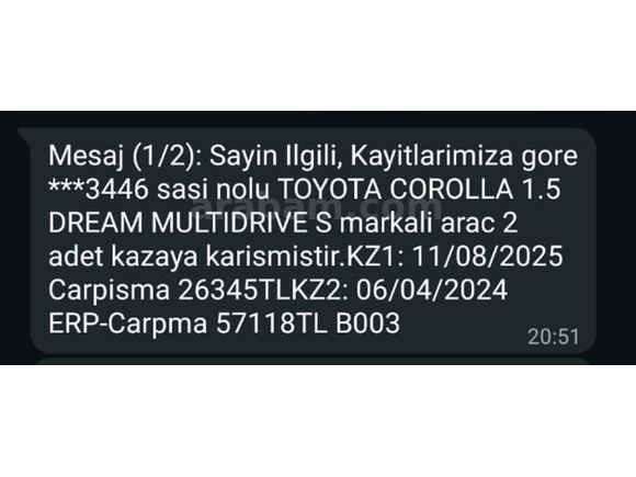 İlk Sahibinden 43000 km'de Otomatik Corolla