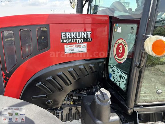 2017 ERKUNT HAŞMET 110 LÜKS ÇOK TEMİZ BAKIMLI TRAKTÖR